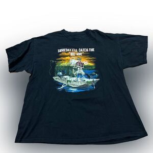 Skeleton Skull Funny Fishing Tshirt